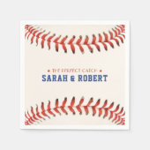 Honkbal Softbal Sport De Perfecte Vangst Bruiloft Servet (Voorkant)