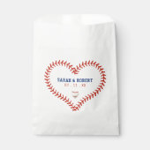 Honkbal Softbal Sport Hart Stitches Bruiloft Bedankzakje (Voorkant)