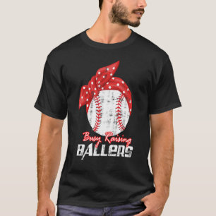 honkbal softbal vrouw mam bezig met het opvoeden v t-shirt