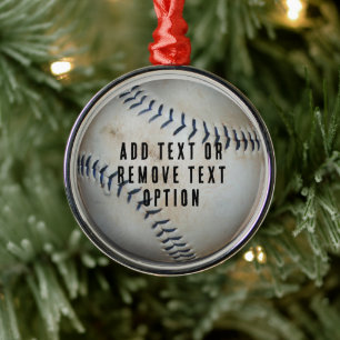 Honkbal Softball Kerstmis Metalen Ornament