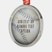 Honkbal Softball Kerstmis Metalen Ornament (Links)