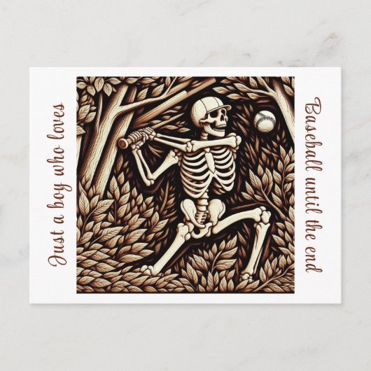 Honkbal spel in het hart van het bos briefkaart (Voorkant)