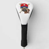 Honkbal Speler Coach Pug Hondenliefhebber Pug Mam Golfheadcover (Voorkant)