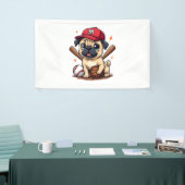 Honkbal Speler Coach Pug Hondenliefhebber Pug Mam Spandoek (Beurs)
