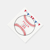 Honkbal Sport 1e Verjaardag Party Servet (Hoek)