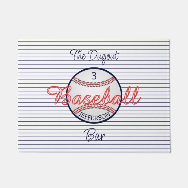 Honkbal Sport Bar Deurmat (Voorkant)