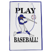 Honkbal Sport Coach speler Verjaardag Medium Cadeauzakje (Voorkant)