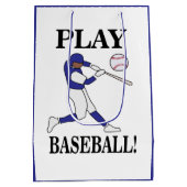 Honkbal Sport Coach speler Verjaardag Medium Cadeauzakje (Achterkant)