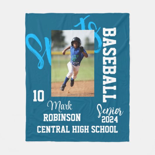 Honkbal Sport Foto Fleece Deken (Voorkant)