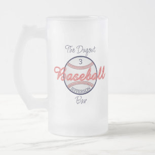 Honkbal Sport Frosted Glass Beer Mok
