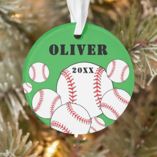 Honkbal Sport Kinderen Aandenken Kerstmis Ornament