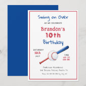 Honkbal Sport Kinderen Verjaardag Uitnodiging (Voorkant / Achterkant)