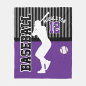 Honkbal ⚾ Sport - Paarse Fleece Deken (Voorkant)