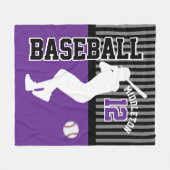 Honkbal ⚾ Sport - Paarse Fleece Deken (Voorkant (Horizontaal))