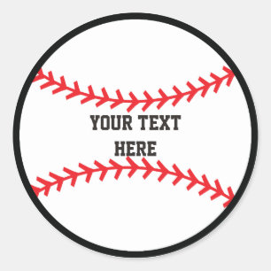 Honkbal Sport Ronde Verjaardagsfeest Stickers