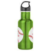 Honkbal Sport Schattigee Kinder waterfles met naam Waterfles (Voorkant)