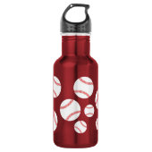 Honkbal Sport Schattigee Kinder waterfles met naam Waterfles (Voorkant)