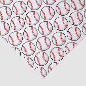 Honkbal Sport Team Ballen Two Tone Fun Tissuepapier (Detail)