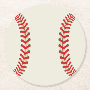 Honkbal Sport Thema Ronde Kartonnen Onderzetter