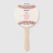 Honkbal Sport Trouwprogramma Handwaaier (Voorkant)