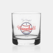 Honkbal Sport Whiskey Rocks Glas Drinkware (Achterkant)