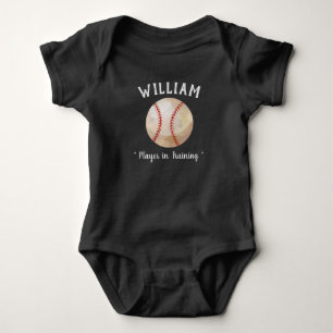 Honkbal Sportbal Speler in Training Pasgeborene Romper