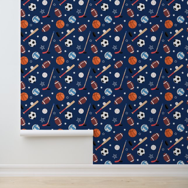 Honkbal sporten Patroon  Behang (Applicatie)