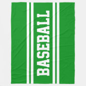 HONKBAL Sportief Helder Groen Wit Racing Strepen Fleece Deken (Voorkant)