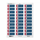 Honkbal, ster van David Bar Mitswa Retouradres Etiket (Full Sheet)