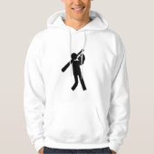 Honkbal Stick Figuur Icon Mannen Hoodie (Voorkant)