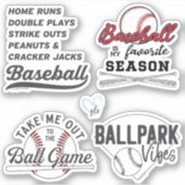 Honkbal Sticker Pack 1 van GraphicLoveShop (Voorkant)
