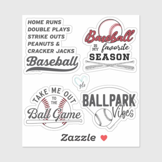 Honkbal Sticker Pack 1 van GraphicLoveShop (Vel)