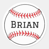 Honkbal Stickers met naam (Voorkant)