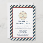 honkbal stripe party kaart (Voorkant)