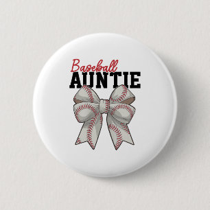 Honkbal Tante Sport Lover Tante Moeders Ronde Button 5,7 Cm