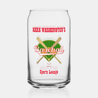 Honkbal Team Speler Sport Lounge Bier Kan Glas