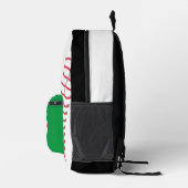 Honkbal Tekening met Aangepaste Sportnaam Bedrukte Rugzak (Rechts)