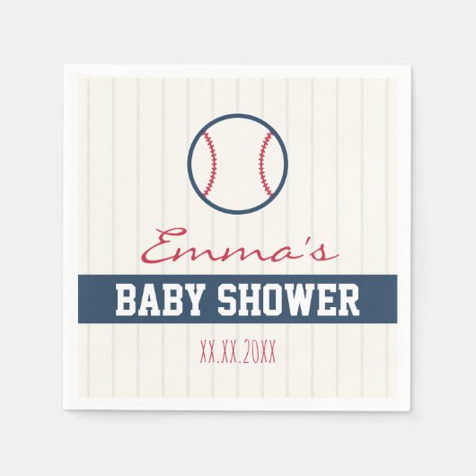 Honkbal thema Baby shower servetten (Voorkant)