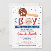 Honkbal thema Baby Shower Uitnodigingen (Voorkant)