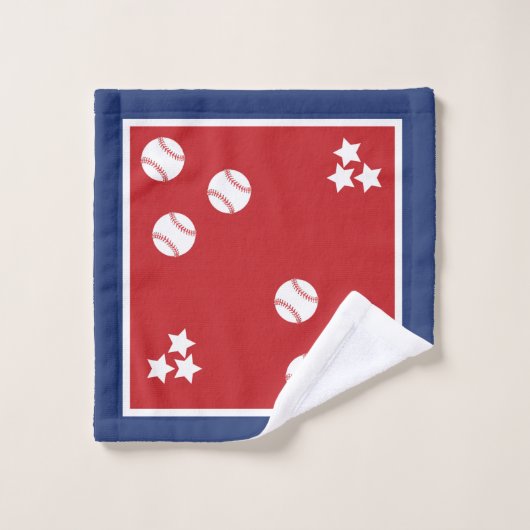 Honkbal thema bad handdoek (Wasdoekje)