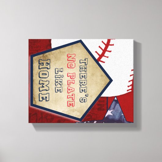 Honkbal thema jongens kamer decor canvas afdruk (Voorkant)