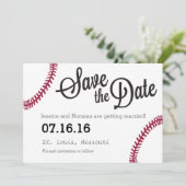 Honkbal thema Save the Date (Staand voorkant)