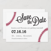 Honkbal thema Save the Date (Voorkant / Achterkant)