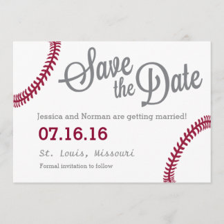 Honkbal thema Save the Date Kaart