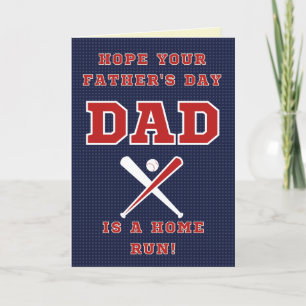 Honkbal Thema Vaderdag Kaart