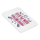 Honkbal Trotse moeder Ik bid voor mijn zoon speelt Magneet (Rechterzijde)