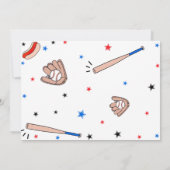 Honkbal Tweede 2e verjaardagsfeestje Kaart (Achterkant)