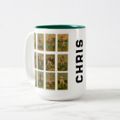 honkbal tweekleurige koffiemok (Voorkant links)