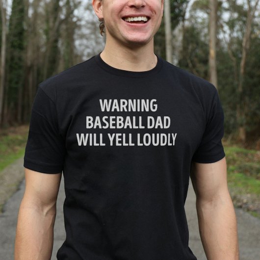 Honkbal vader zal luid grappig schreeuwen t-shirt