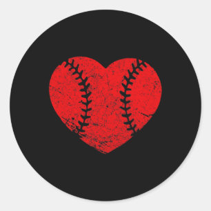  honkbal Valentijnsdag jongens meisjes Ronde Sticker